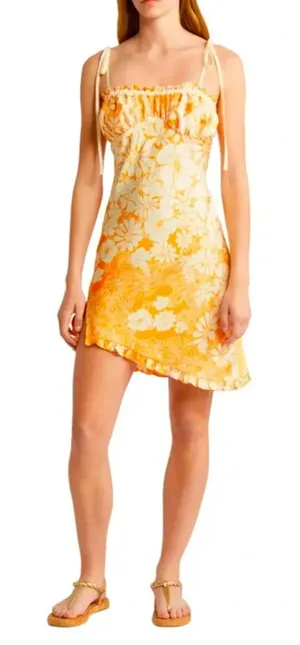 Free People Retro Daisy Asymmetric Slip dress Size Medium NWT thumbnail 1