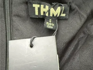 NWT THML 3D Ribbon Embroidery/Applique Size Small Black & Cream thumbnail 5
