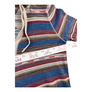 Lauren Jeans Co Ralph Lauren S Striped Southwest Hoodie Blue Red Pullover Baja thumbnail 4