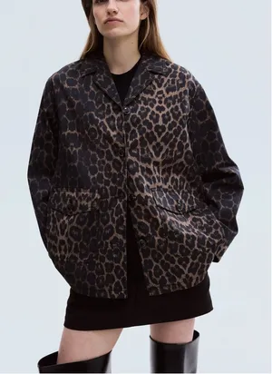 H&M leopard print jacket thumbnail 1