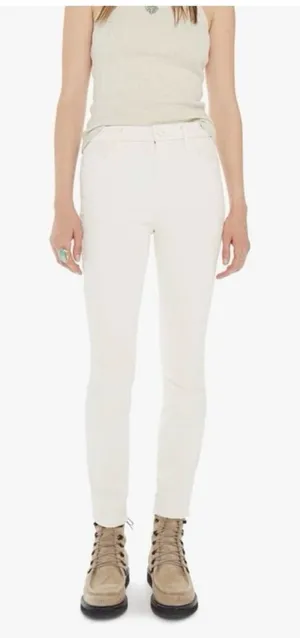 Mother Denim The Looker Skinny Jeans in Mirror Mirror White- Size 26 thumbnail 1