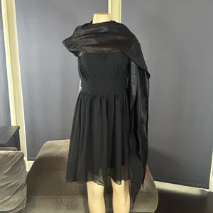 Women’s Black Strapless Short Chiffon Homecoming Party Dress Size S (4) NWT thumbnail 14