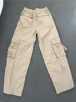 H&M Wide Leg Cargo Pants in Light Khaki thumbnail 2