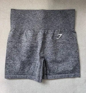 Gymshark Seamless High-Rise Workout Shorts - Gray thumbnail 1