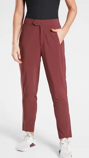 Athleta Uptown Ankle Pant Cognac Brown Size 6 thumbnail 1