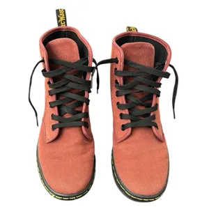 Dr. Martens Shoreditch Maroon Red Canvas Eye Lace-Up Boots Sz 6 thumbnail 2