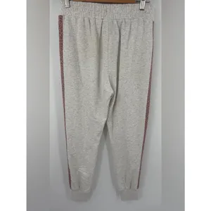 Anthropologie All Fenix pink cheetah side striped crewneck jogger set women’s S thumbnail 12