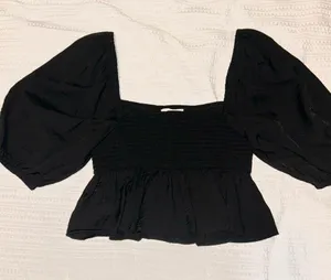 Black Doll Cropped Blouse thumbnail 1