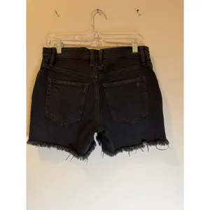 We The Free Free People Black High Rise Distressed Denim Cut Off Shorts 25 thumbnail 3