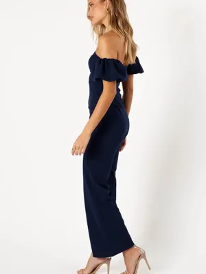 Petal & Pup Tamra Off Shoulder Jumpsuit - Navy Medium- NWT thumbnail 3