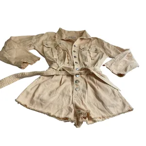 Free People We The Free Marci Coverall Romper Peach XS New‎ With Tags Utility thumbnail 4