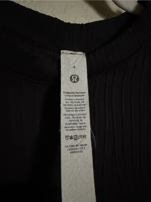 lululemon athletica Rest Less Pullover Shirt Sz 4 Black Rib Full Length thumbnail 7
