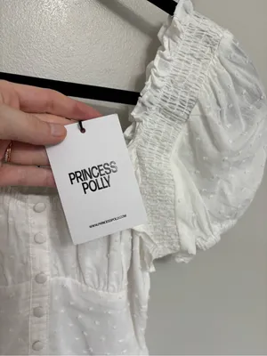 NEW Princess Polly Shir Thing Top in White - Size US 0 thumbnail 5