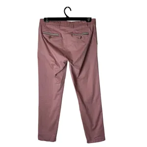 El Ganso Chino Pants Women 8 Pink Slim Straight Twill‎ Trouser Preppy Career thumbnail 3
