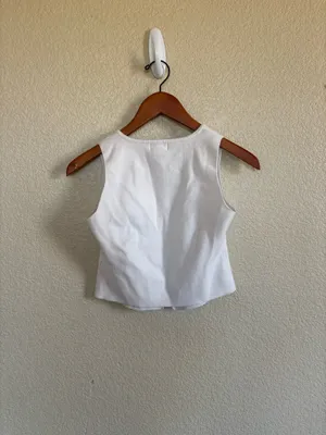 White button up crop top Size M thumbnail 4