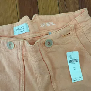 Pilcro Anthropologie Orange Wide leg jeans 26 thumbnail 2