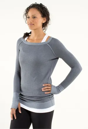 ☀️3/$25 Lululemon Chai Time Pullover 2 gray cashmere blend sweater thumbnail 1