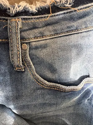 Risen Distressed Straight-Leg Jeans 27 thumbnail 9