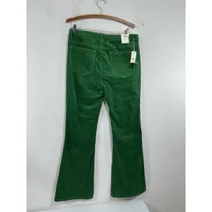 Womans NWT Potili Green Cordoury Flared Pants 16 Button Fly thumbnail 2