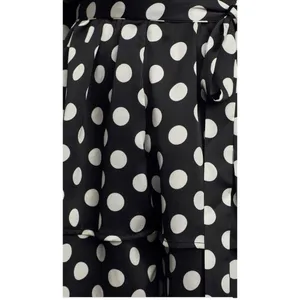 Lulus Women’s Polka Dots Satin Ruffled Romper‎ Elegant Glam Cocktail Size Small thumbnail 6