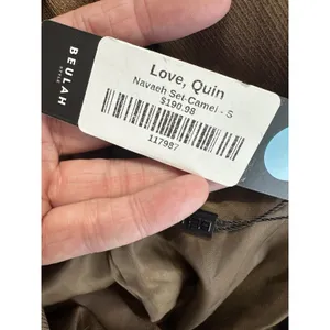 NWT Beulah Style Love, Quin Navaeh Camel Blazer Jacket‎ Size S Princess Seams thumbnail 7