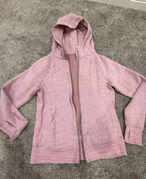 Lululemon Full Zip Scuba Hoodie - Pink Light Cotton Fleece thumbnail 1