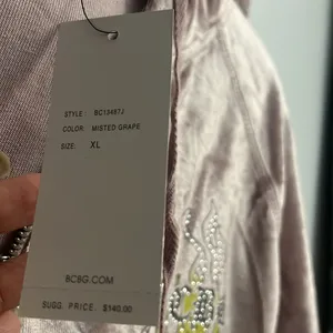 BCBGMAXAZRIA Pink Misted Grape Velour Tracksuit XL thumbnail 5