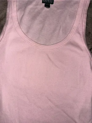 Lauren Ralph Lauren Light Pink Ribbed Scoop Tank thumbnail 2