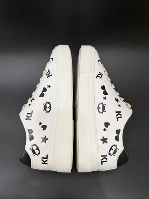 KARL LAGERFELD Cate Choupette Print Black White Women’s Sneakers Size 7M US 37.5 thumbnail 5