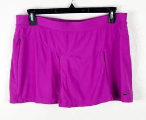 NIKE Fit Dry Fuchsia Pleated Skirt Large Athletic Tennis Golf Pickleball Preppy thumbnail 1