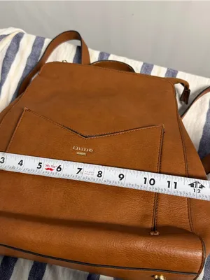 Dune London Tan Leather Backpack with Front Pocket thumbnail 12