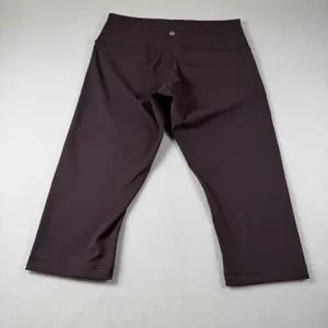 Lululemon Leggings Womens 10‎ Purple High Rise Yoga Athletic Gym Pants Crop thumbnail 3