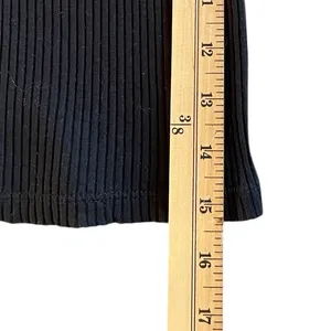 J. CREW Black Trumpet Bell Cuff Boat Neck Ribbed Knit Shirt Top - Size Large thumbnail 16