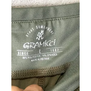 Gramicci Womens Cargo Capri Pants Large Olive Green Hiking Outdoor Drawstring‎ thumbnail 6