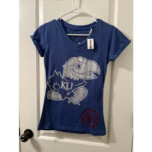 Kansas University KU Jayhawks Womens Juniors Short Sleeve T-Shirt Size M thumbnail 5