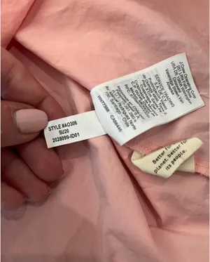 Madewell Poplin Flutter Sleeve Dress Light Pink Medium thumbnail 9