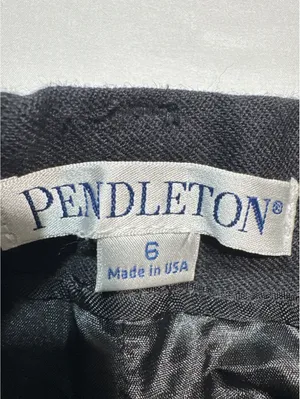 Pendleton Classic Black Virgin Wool Dress Pants Size 6 Made thumbnail 2