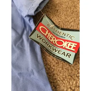 Cherokee Women's Scrub Top Nurse Medical Hospital Size XS Blue thumbnail 3