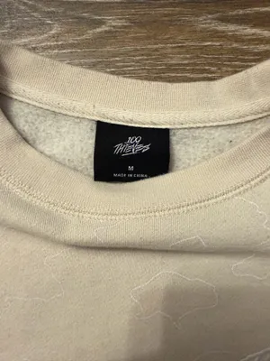 100 Thieves Topographic Contour Map Fleece Crewneck Sweatshirt Medium thumbnail 4
