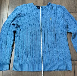 Cable-Knit Cotton Crewneck Sweater thumbnail 4