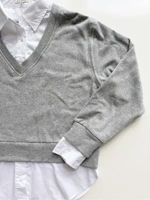Z Supply Ellie Twofer Sweatshirt Size Small thumbnail 6
