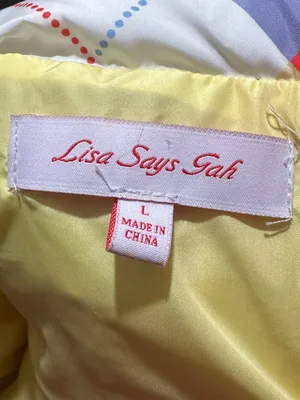 Lisa Says Gah Lady Puffer Jacket Cirque Argyle Large thumbnail 9