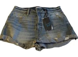 Studio Blue Denim Cutoff Distressed Jean Shorts 28 thumbnail 1