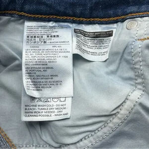 Levi’s Premium Denim Wedgie Straight Jean Womens Size 27 Blue‎ High Rise Button thumbnail 4