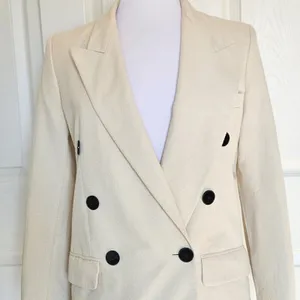 Isabel Etoile Marant Cotton Blend‎ Textured Blazer Jacket in Ivory Size 34 / XS thumbnail 15