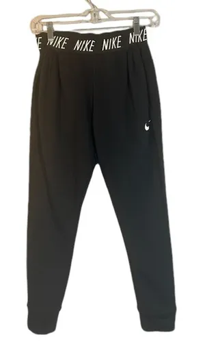 Nike Black Elastic Waist Basic Athletic Casual Joggers Women Sz S thumbnail 1