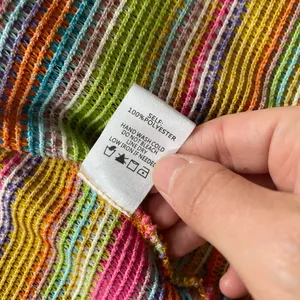 Blue Blush Rainbow Daze Knit Crop Cardigan - Size Medium thumbnail 12