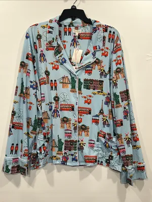Beauty Sleep Social Eloise Cozy Pajama Set 2pc NEW Holiday Hopping XXL thumbnail 2