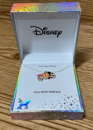 Disney Necklace‎ Vampire MICKEY Mouse Witch MINNIE 16" Halloween Silver Plated thumbnail 1