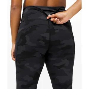Lululemon Fast & Free High‎ Rise Tight II 20 Black Camo 25" Non Reflective Nulux thumbnail 7